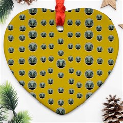 Mistletoe In Wood Heart Ornament (two Sides) by pepitasart