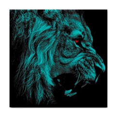 Angry Male Lion Predator Carnivore Tile Coasters by Sudhe