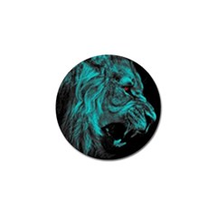 Angry Male Lion Predator Carnivore Golf Ball Marker (4 Pack) by Sudhe