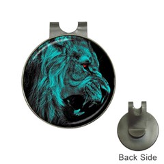 Angry Male Lion Predator Carnivore Hat Clips With Golf Markers by Sudhe