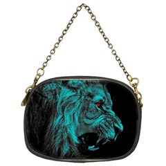 Angry Male Lion Predator Carnivore Chain Purse (one Side) by Sudhe