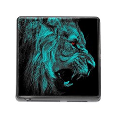 Angry Male Lion Predator Carnivore Memory Card Reader (square 5 Slot) by Sudhe