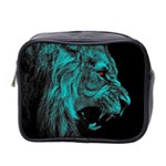 Angry Male Lion Predator Carnivore Mini Toiletries Bag (Two Sides) Front