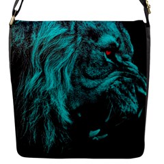 Angry Male Lion Predator Carnivore Flap Closure Messenger Bag (s) by Sudhe