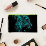 Angry Male Lion Predator Carnivore Cosmetic Bag (XS) Back