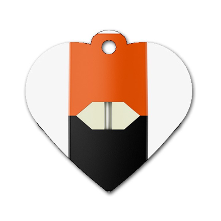 Juul Mango Pod Dog Tag Heart (One Side)