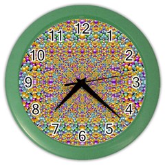 Pearl And Pearls And A Star Festive Color Wall Clock