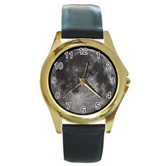 Full Moon Round Gold Metal Watch by TheAmericanDream