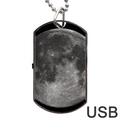 Full Moon Dog Tag Usb Flash (one Side) by TheAmericanDream