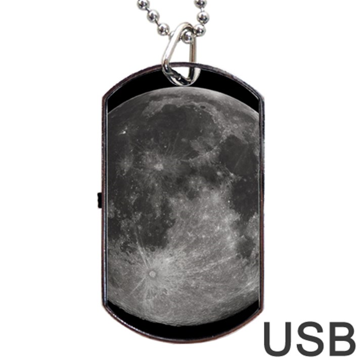 Full Moon Dog Tag USB Flash (One Side)