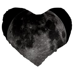 Full Moon Large 19  Premium Heart Shape Cushions by TheAmericanDream