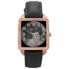 Full Moon Rose Gold Leather Watch  by TheAmericanDream