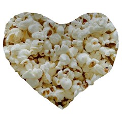 Popcorn Large 19  Premium Heart Shape Cushions by TheAmericanDream