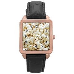 Popcorn Rose Gold Leather Watch  by TheAmericanDream