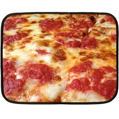 Pizza Double Sided Fleece Blanket (mini)  by TheAmericanDream