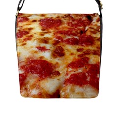 Pizza Flap Closure Messenger Bag (l) by TheAmericanDream