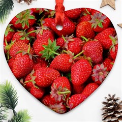 Strawberries Ornament (heart) by TheAmericanDream