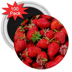 Strawberries 3  Magnets (100 pack)