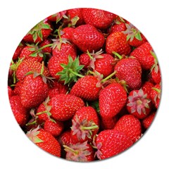 Strawberries Magnet 5  (Round)