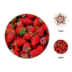 Strawberries Playing Cards (Round)