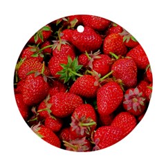 Strawberries Round Ornament (two Sides) by TheAmericanDream