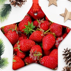 Strawberries Star Ornament (Two Sides)