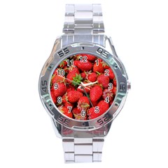 Strawberries Stainless Steel Analogue Watch