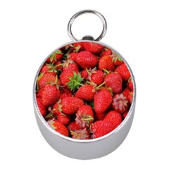 Strawberries Mini Silver Compasses