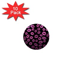 Pink Kisses 1  Mini Buttons (10 Pack) 