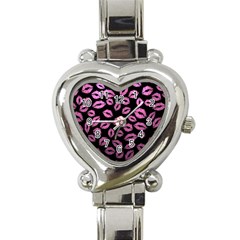 Pink Kisses Heart Italian Charm Watch by TheAmericanDream