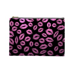 Pink Kisses Cosmetic Bag (large) by TheAmericanDream