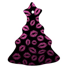 Pink Kisses Christmas Tree Ornament (two Sides)