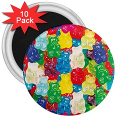 Gummy Bear 3  Magnets (10 Pack)  by TheAmericanDream