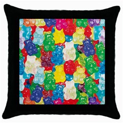 Gummy Bear Throw Pillow Case (black) by TheAmericanDream