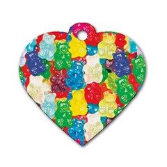 Gummy Bear Dog Tag Heart (two Sides) by TheAmericanDream