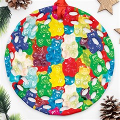 Gummy Bear Round Filigree Ornament (two Sides)