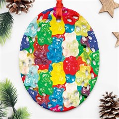 Gummy Bear Oval Filigree Ornament (two Sides)