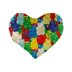 Gummy Bear Standard 16  Premium Heart Shape Cushions Back