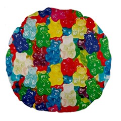 Gummy Bear Large 18  Premium Flano Round Cushions by TheAmericanDream