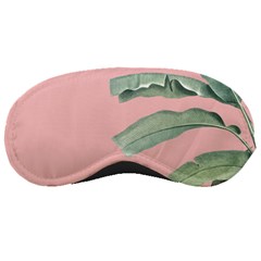 Banana leaf on pink Sleeping Mask