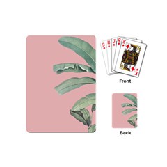 Banana leaf on pink Playing Cards (Mini)