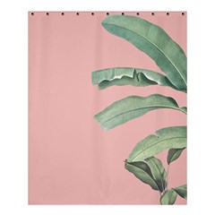 Banana leaf on pink Shower Curtain 60  x 72  (Medium) 