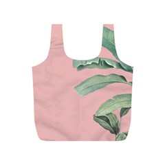 Banana leaf on pink Full Print Recycle Bag (S)