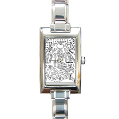 Egyptian Hieroglyphics History Seb Rectangle Italian Charm Watch by Pakrebo