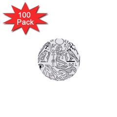 Egyptian Hieroglyphics History Seb 1  Mini Buttons (100 Pack)  by Pakrebo