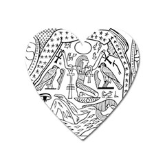 Egyptian Hieroglyphics History Seb Heart Magnet by Pakrebo