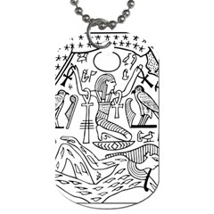 Egyptian Hieroglyphics History Seb Dog Tag (two Sides) by Pakrebo