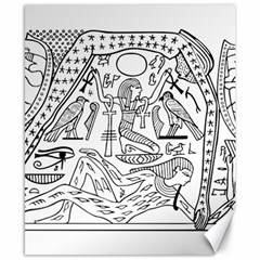 Egyptian Hieroglyphics History Seb Canvas 8  X 10  by Pakrebo