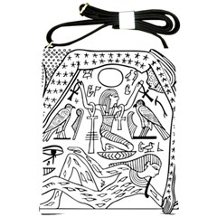 Egyptian Hieroglyphics History Seb Shoulder Sling Bag by Pakrebo