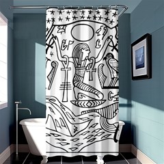 Egyptian Hieroglyphics History Seb Shower Curtain 36  X 72  (stall)  by Pakrebo